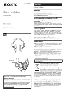 Priručnik Sony MDR-ZX500 Slušalica