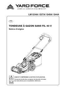 Mode d’emploi Yard Force LM G40A Tondeuse à gazon