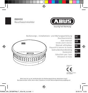 Manual Abus RWM90 Smoke Detector
