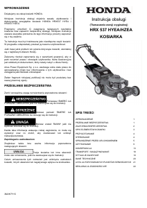 Instrukcja Honda HRX537HZEA Kosiarka