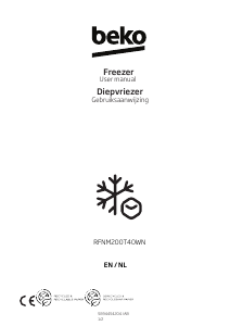 Manual BEKO RFNM200T40WN Freezer
