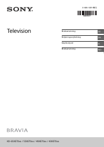 Käyttöohje Sony Bravia KD-43XE7005 Nestekidetelevisio