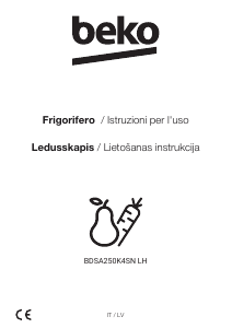 Manuale BEKO BDSA250K4SN LH Frigorifero-congelatore