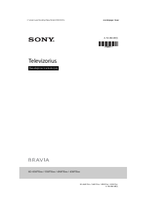 Vadovas Sony Bravia KD-49XF7000 Skystakristalis televizorius