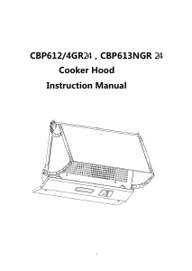 Manual Candy CBP612/4GR/1 Cooker Hood