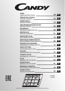 Manual de uso Candy CHW6LX/S Placa