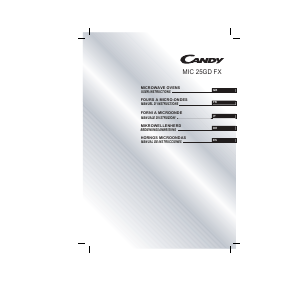 Manuale Candy MIC25GDFX-80 Microonde