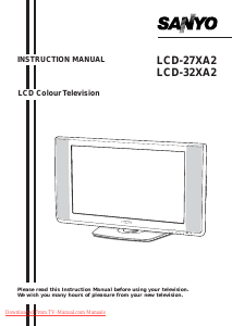 Handleiding Sanyo LCD-27XA2 LCD televisie