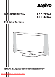 Manual Sanyo LCD-32XA2 LCD Television