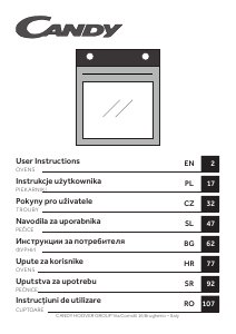 Manual Candy FCNE896XRLWF Oven