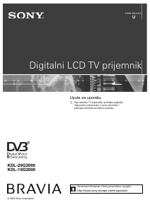 Priručnik Sony Bravia KDL-15G2000 LCD televizor