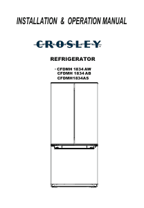 Manual Crosley CFDMH1834AB Fridge-Freezer