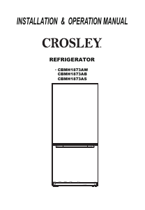 Manual Crosley CBMH1873AW Fridge-Freezer