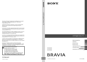 Manual Sony Bravia KDL-19L4000 LCD Television