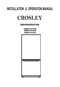 Handleiding Crosley CBMH1873AB Koel-vries combinatie