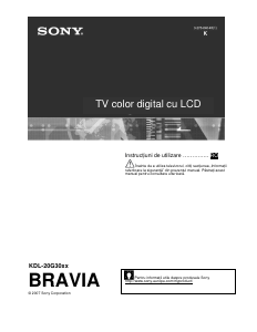 Manual Sony Bravia KDL-20G3000 Televizor LCD