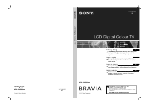 Manuál Sony Bravia KDL-20S3000 LCD televize