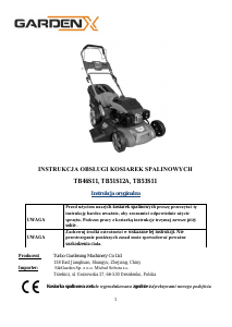 Instrukcja Garden X TB51S12A Kosiarka