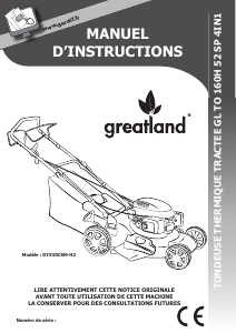 Mode d’emploi Greatland GY530CSM-H2 Tondeuse à gazon