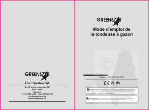 Mode d’emploi Greenstar GS1569E Tondeuse à gazon