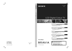 Käyttöohje Sony Bravia KDL-20S3020 Nestekidetelevisio