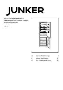 Mode d’emploi Junker JC86CCSE0 Réfrigérateur combiné