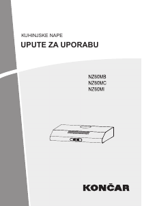 Manual Končar NZ60MI Cooker Hood