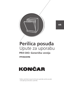 Manual Končar PP45USM6 Dishwasher