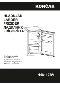 Manual Končar H48112BV Refrigerator