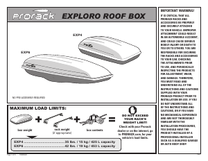 Manual Prorack EXP4 Roof Box