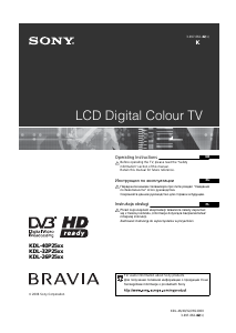 Manual Sony Bravia KDL-26P2530 LCD Television