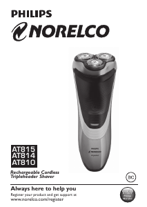 Manual de uso Philips-Norelco AT814 Afeitadora