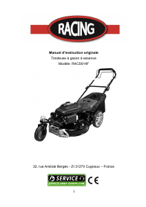 Mode d’emploi Racing RAC5614F Tondeuse à gazon