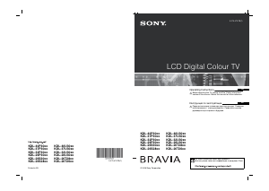Manual Sony Bravia KDL-26S2800 LCD Television