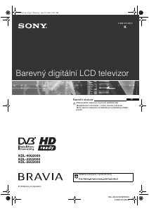 Manuál Sony Bravia KDL-26U2000 LCD televize