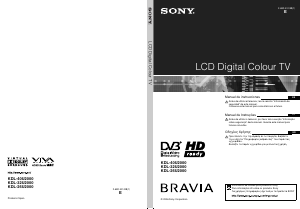Manual Sony Bravia KDL-26U2000 Televisor LCD