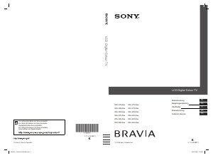 Bruksanvisning Sony Bravia KDL-26V4000 LCD TV