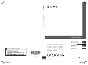 Manual Sony Bravia KDL-26V4500 LCD Television