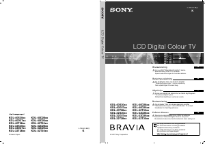 Käyttöohje Sony Bravia KDL-32D2600 Nestekidetelevisio