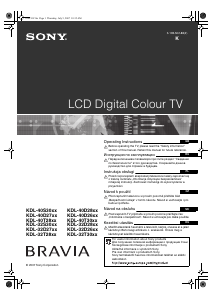 Manuál Sony Bravia KDL-32D2710 LCD televize