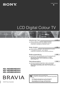 Manuale Sony Bravia KDL-32D3010 LCD televisore