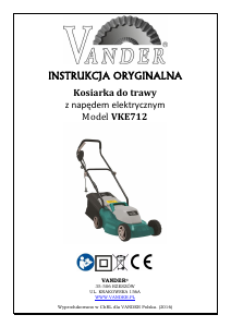 Instrukcja Vander VKE712 Kosiarka