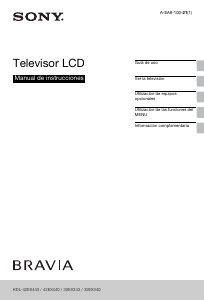 Manual de uso Sony Bravia KDL-32EX343 Televisor de LCD
