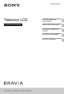 Instrukcja Sony Bravia KDL-32EX343 Telewizor LCD