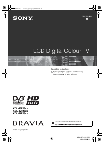 Manual Sony Bravia KDL-32P2530 LCD Television