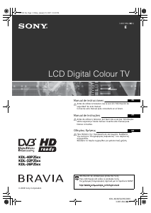 Manual de uso Sony Bravia KDL-32P2530 Televisor de LCD