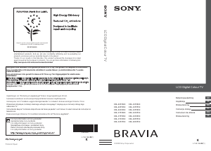 Käyttöohje Sony Bravia KDL-32P5550 Nestekidetelevisio