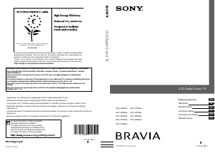 Käyttöohje Sony Bravia KDL-32P5600 Nestekidetelevisio