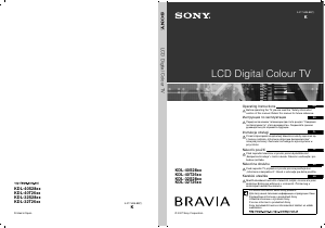 Manuál Sony Bravia KDL-32S2800 LCD televize