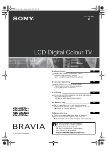 Brugsanvisning Sony Bravia KDL-32T2600 LCD TV